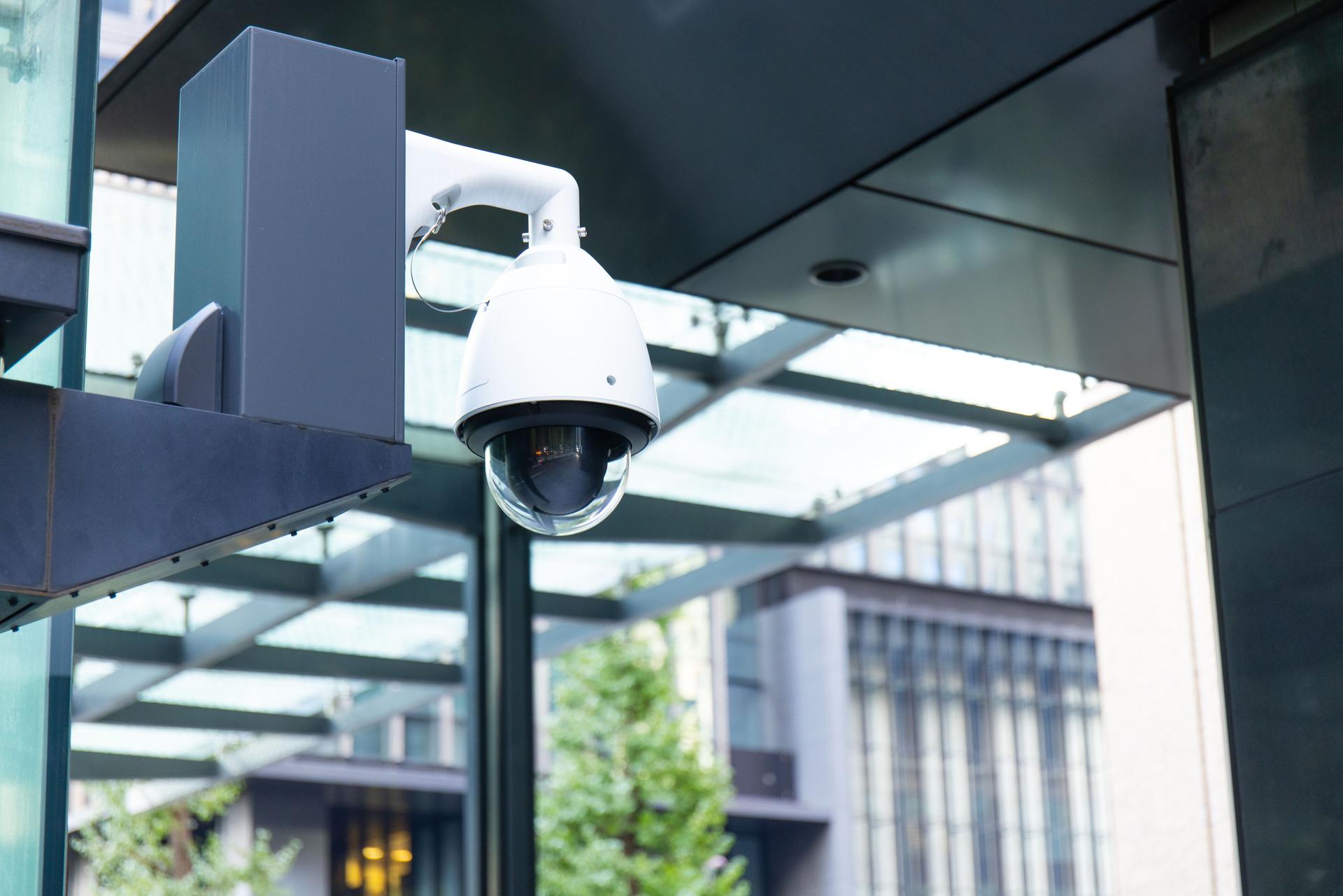 Surveillance cameras in the city