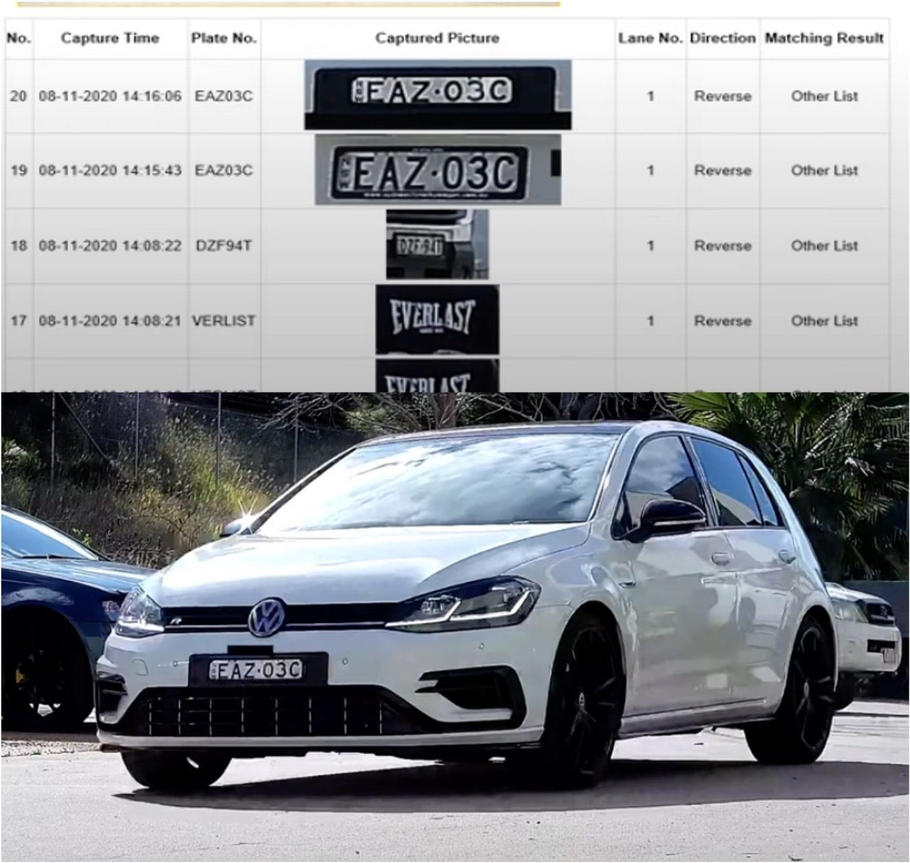 License Plate Captures
