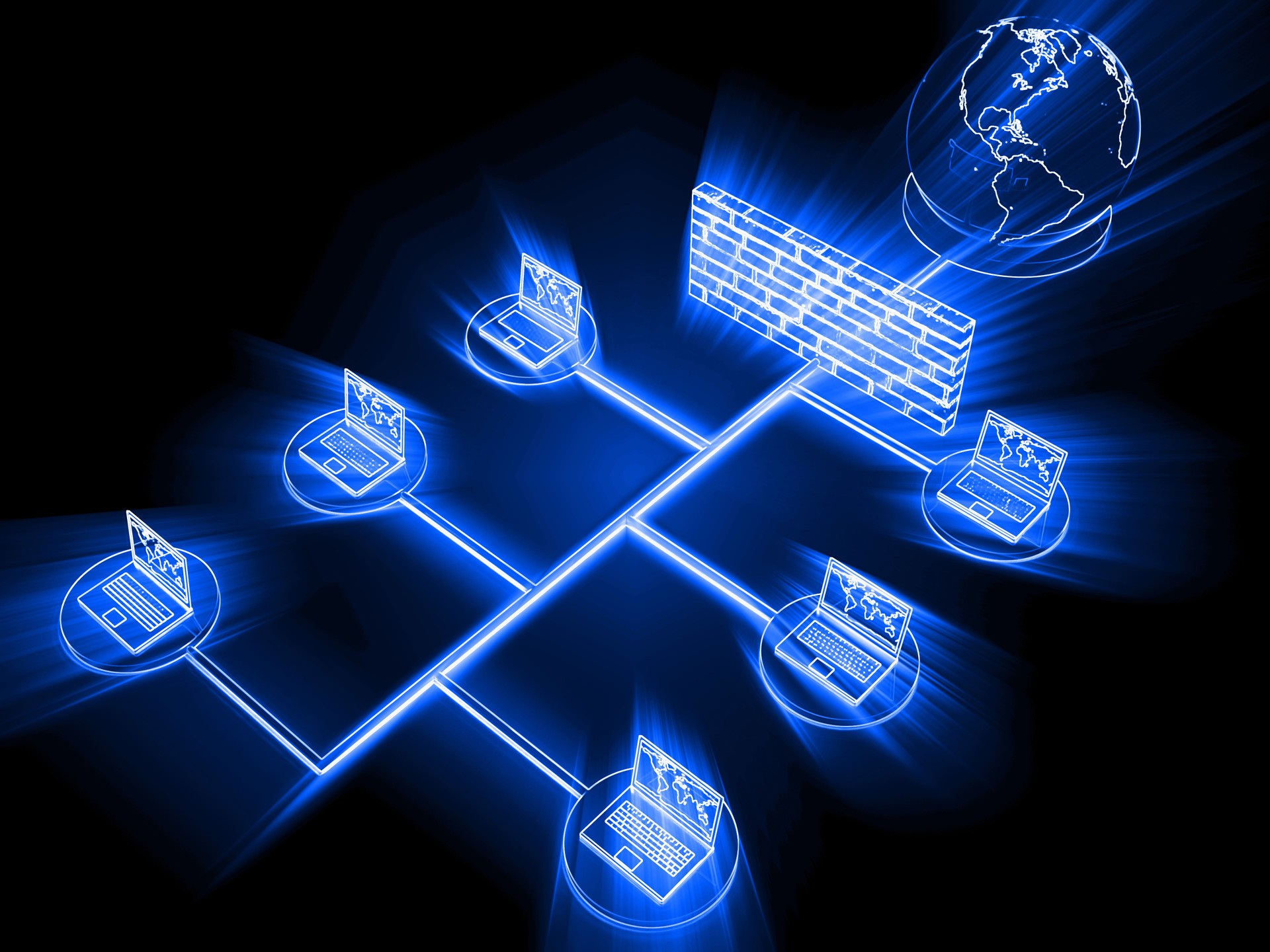 Computer network security internet firewall cyber data server